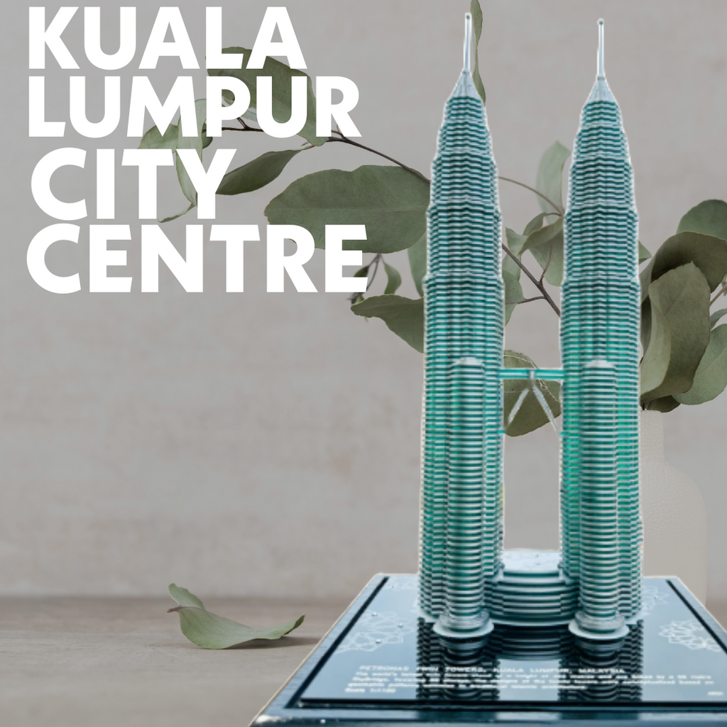 3D Miniatures -  Petronas Twin Towers,  Kuala Lumpur.* (Silver Color)